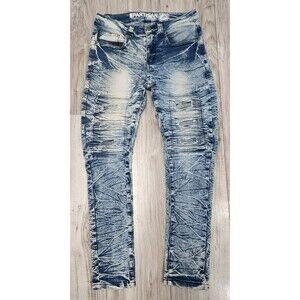 Partisan Stretch Fit Wash Acid & Distressed Jeans W29 L30